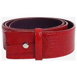 Autre Marque Correa de cinturón de imitación de lagarto roja Roja