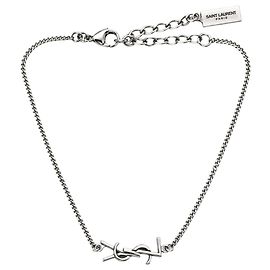 Autre Marque Pulsera de cadena YSL plateada Púrpura