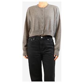 Autre Marque Cárdigan corto de cachemira marrón - size XS Castaño
