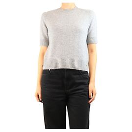 Anine Bing Haut à manches courtes en cachemire gris clair - taille XS Gris
