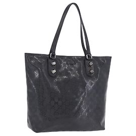 GUCCI GG Implementation Tote Bag PVC Black Silver 229848 Autre