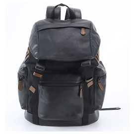 Zaino e Borsa a Tracolla Coach Terrain Trek in Pelle Perforata Nero