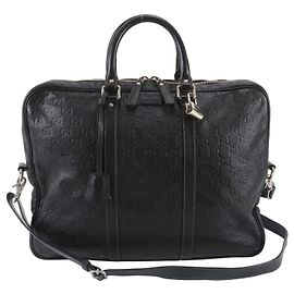 Bolsa de Ombro em Couro Gucci Guccissima Marrom