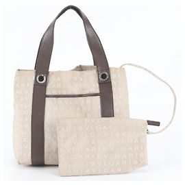 Bulgari Sac cabas Bvlgari Logomania Beige