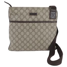 Borsa a tracolla Gucci GG Supreme in pelle Beige