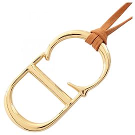 Collar Christian Dior Dior CD Logo Castaño Dorado