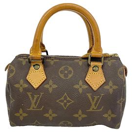 Bolsa de mão Louis Vuitton Monogram Mini Speedy Marrom