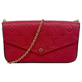 Louis Vuitton Monogram Empreinte Pochette Felicie Rosso