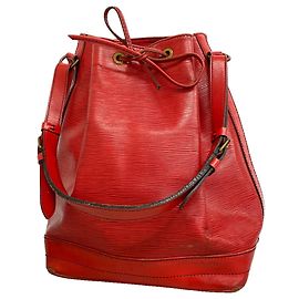 Bolso de hombro Louis Vuitton Epi Noe Roja