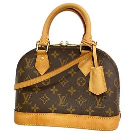 Louis Vuitton Alma BB Monogram Handbag Brown