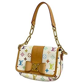 Louis Vuitton Monogram Multicolor Patty Schultertasche Weiß