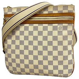 Louis Vuitton Damier Azur Pochette Bosphore Shoulder Bag Weiß