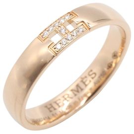Hermès Bague Hercules Hermes en or rose 18K Doré Autre