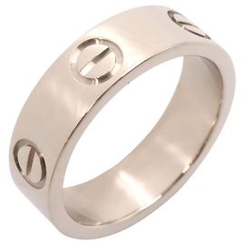 Anel Cartier Love em Ouro Branco 18K Prata