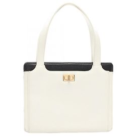 Sac à main Cabas Chanel 2.55 Noir Blanc