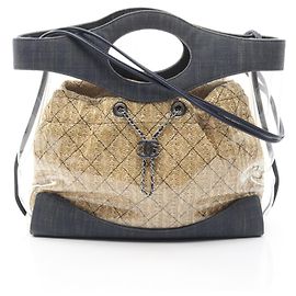 Chanel 31 Große Shopping Bag Beige Marineblau