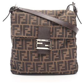 Sac à épaule Fendi Zucca Marron Noir