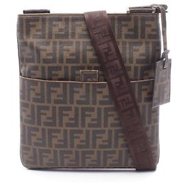 Sac à épaule Fendi Zucca Marron Noir