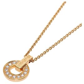 Bulgari BVLGARI Openwork Diamond Necklace in 18K Pink Gold Other