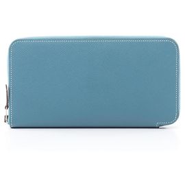 Hermès Hermes Azap Long Wallet in Blue Jean Blue