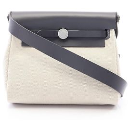Hermès Hermes Herbag Zip Mini Schultertasche Braun Grau Roh
