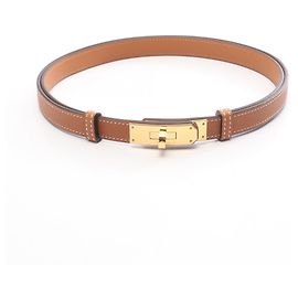 Cintura Hermès Kelly in pelle Epsom marrone e oro Marrone D'oro