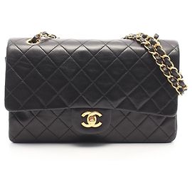 Bolsa de Ombro Chanel Matelassé Double Flap Preto