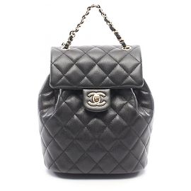 Chanel Matelassé Backpack/Handbag Black