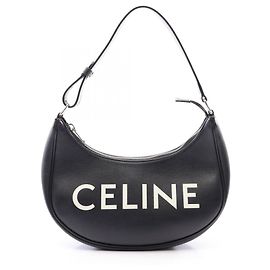 Céline Borsa a mano Celine AVA Medium in pelle nera Nero