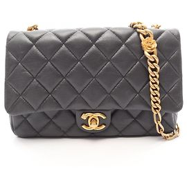 Sac à épaule Chanel Matelassé Single Flap Marron