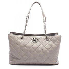 Chanel Matelassé Chain Tote Bag Silvery