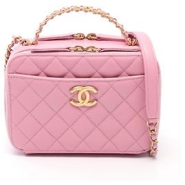 Chanel Matelassé Vanity Bag Pink