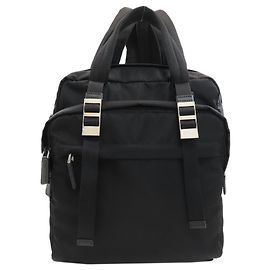 Mochila Prada de nailon negro Negro