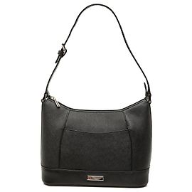 Burberry Black Leather Shoulder Bag Black