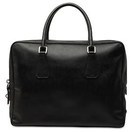 Bolso de negocios Prada en cuero Saffiano negro Negro
