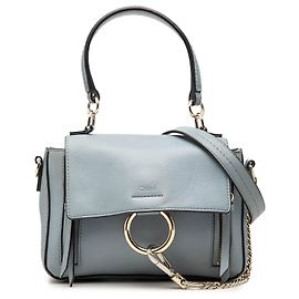 Chloé Blue Mini Leather Faye Day Satchel Blue Light blue