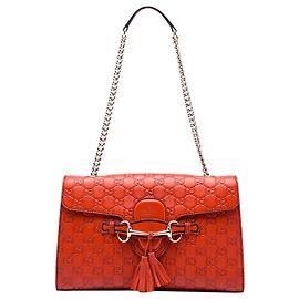 Gucci Orange Medium Guccissima Emily Schultertasche Orange