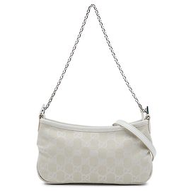 Bolsa Gucci Gossip Small em canvas GG branco Branco Cru