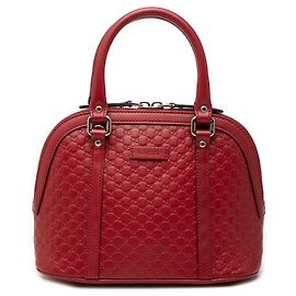 Gucci Red Mini Microguccissima Dome Satchel Roja