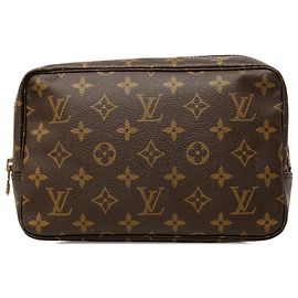 Louis Vuitton Brown Monogram Trousse Toilette 23 Marron