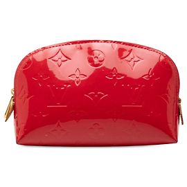 Pochette de toilette Louis Vuitton Red Monogram Vernis Rouge