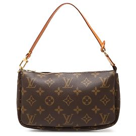 Louis Vuitton Brown Monogram Pochette Accessoires Marrom