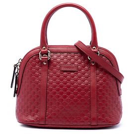 Gucci Red Mini Microguccissima Dome Satchel Vermelho