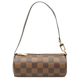 Louis Vuitton Brown Damier Ebene Papillon Pochette Marrone