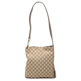 Borsa a tracolla Gucci in tela GG beige Beige
