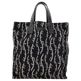 Borsa Salvatore Ferragamo in nylon nero Nero