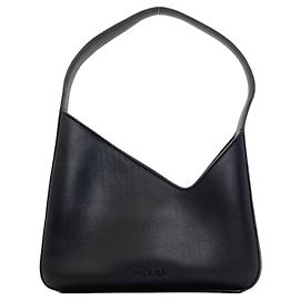 Bolsa Hobo Assimétrica Prada One-Shoulder Preto