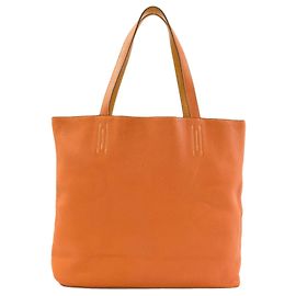 Hermès Sac Tote Hermes Double Sens 36 Orange Jaune