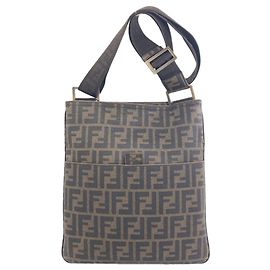 Fendi Zucca Pattern Shoulder Bag Brown