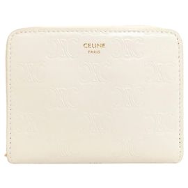Céline Monedero Celine Triomphe en piel de becerro blanca Blanco